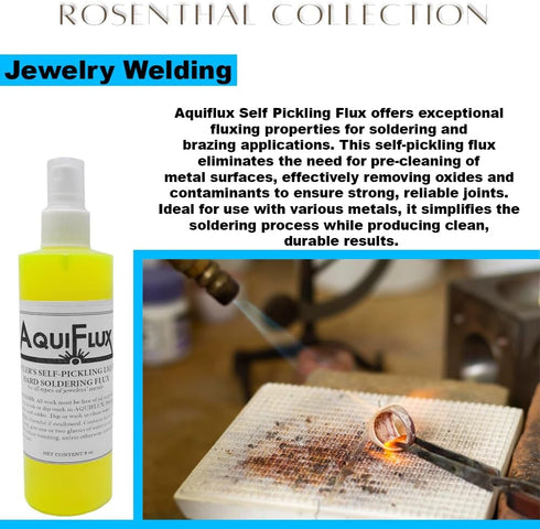 Aquiflux Self Pickling Flux 1/2 Pint for Precious Metals Gold Silver Jewelry and Hard Soldering (8 oz.)...