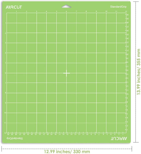 AIRCUT Cutting Mat for Cricut Maker 3/Maker 4/Maker/Explore 3/4/Air 2/Air/One(12x12 Inch, StandardGrip, LightGrip, StrongGrip) Variety Adhesive St...