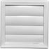 Vent Systems 4 inch (7.5 x 7.5) Exhaust Vent Cover - White - Dryer Vent Hood - Louvered Dryer Duct Vent Cover - Vent Hood Cap - One-Directional Plastic Air Supply Grille