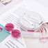 Honbay Fashion Marble Contact Lens Case Portable Contact Lens Box Kit with Mirror (Round) (Rose Red)...