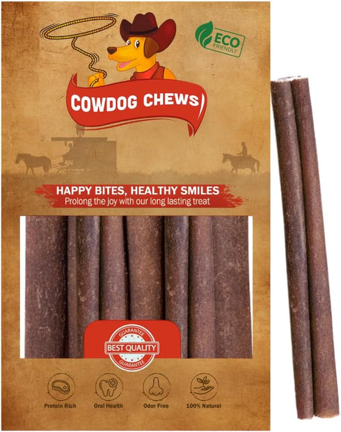 All-Natural Roasted Collagen Sticks Dog Treats 5-7", (5 Pack) - Odor-Free, Long-Lasting Bully Stick Alternative - Single Ingredient product...