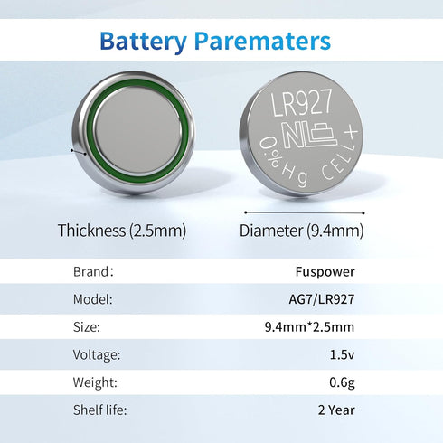 SR927SW Watch Battery AG7 Battery LR927 Button Cell Batteries 20 Count (Pack of 1)...