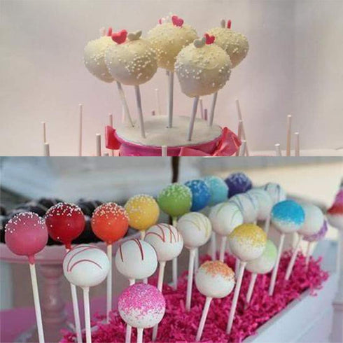 Lollipop Stick (6 inch), Candy Wrappers and Twist Ties Set, 100 Papery Lollipop Sticks (6 inch), 200 Lollipop Bags and 200 Twist Ties (500Pcs)...