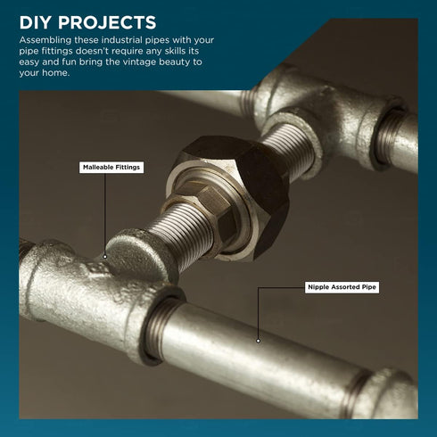OQHM2000 Nipple Pipe, 2" x 1", Galvanized...