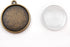 ALL in ONE 10pcs Double Side Cabochon Frame Setting Tray Pendant with 20pcs Clear Glass Dome Tile for DIY Jewelry Making (20MM)...