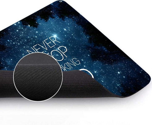 Inspirational Quote Mouse Pad, Never Stop Looking Up Motivational Pad for Men and Women, Square Mousepad with Non-Slip Rubber Base MousePads Offic...