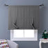 NICETOWN Thermal Insulated Blackout Short Curtain - Bathroom Curtain Gray Tie Up Shade for Small Window, Window Valance Balloon Roman Blind (Rod P...