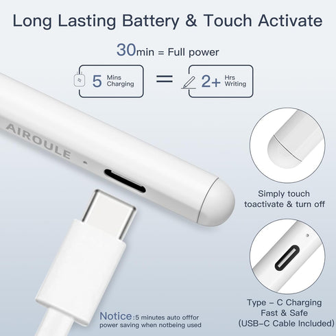 Stylus Pen for, Active Pencil with Quick Charge, Palm Rejection Tilt Sensor, Magnetic Pen for...