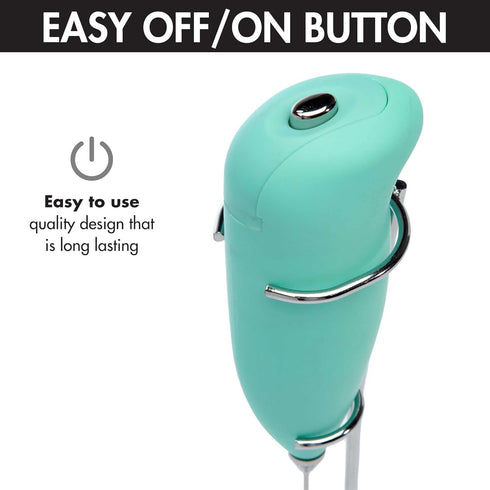 Primula Milk Frother With Stand, Handheld Whisk, Drink Foamer, Mini Blender Mixer For Coffee, Frappe, Bulletproof, Matcha, Espresso. Battery Opera...