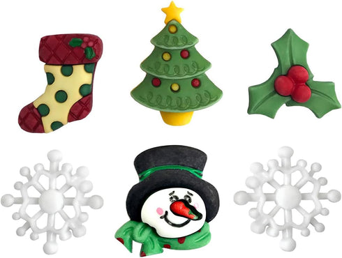 Buttons Galore and More Collection of Christmas Shank Buttons for DIY Crafts, Scrapbooking, Sewing, Cardmaking & Other Projects – 36 Pcs...