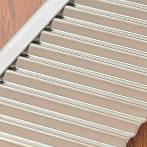 ZOSTLAND Stainless Steel Wide Crinkle Cutter, Vegetable Salad Chopping Knife Tool Accessories,Cutting Tool French Fry Slicer, Wooden Handle Vegeta...