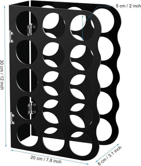 Vinyl Storage Rack Store Up to 15 Vinyl Rolls Acrylic Storage Organizer Aperture 2 Inch Multiple Display Holder for Craft Room and More, 12 x 7.8 ...
