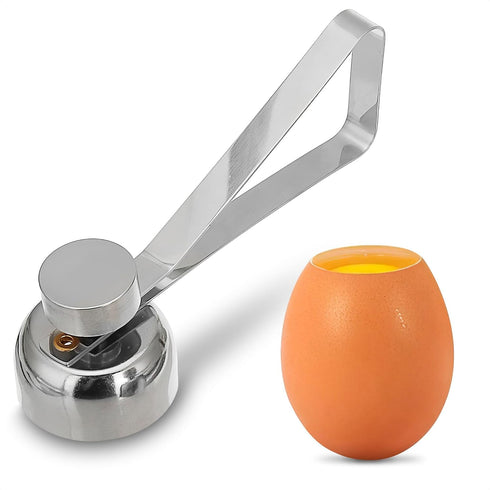 Egg Cracker Tool for Raw Eggs - Stainless Steel Egg Shell Opener Tool with Ergonomic Design, Adjustable Effort, Durable Build - Easy-to-Use, Suite...