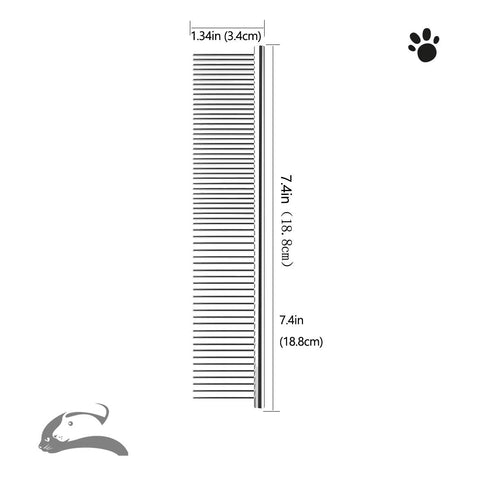 Steel Comb for Dog Grooming,Metal Dog Comb,Metal Combs for Dogs & Cats & Small Dog Grooming,Sorxine Pet Comb for Removing Matted Fur, Knots & Tang...