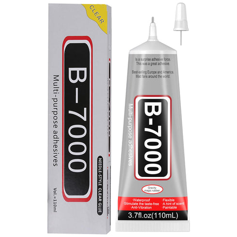 3.7oz B7000 Rhinestone Clear Glue for Jewelry Making, 110 ml Multipurpose Adhesive Jewlery Glue for Fabric, Tumblers, Rhinestones DIY Crafts, Nail...