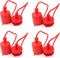1/2" ISO5675 Hydraulic Coupling Dust Cap and Plug,Red Rubber Male Dust Cap and Female Plug Covers for Hydraulic Quick Coupler 4set...