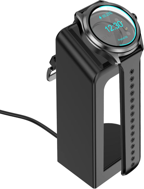 Replacement Connection Charging Dock Compatible with Ticwatch Atlas/Pro 5 Enduro/Pro 5/3 Charger Stand Station Case Friendly with 5 Feet Cable Bla...