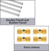 Brake Line Repair Kit - Upgraded 3/16 Stainless Steel Brake Line Including 2 Convex Connectors and 2 Concave Head Connectors, 4 Brass Compression ...