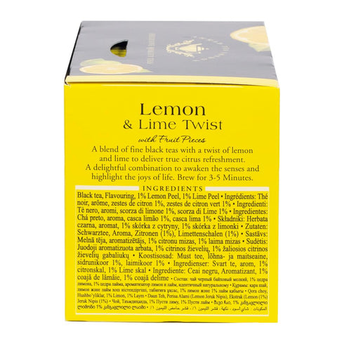 Ahmad Tea Black Tea, Lemon & Lime Twist Teabags, 20 ct (Pack of 1) - Caffeinated & Sugar-Free...