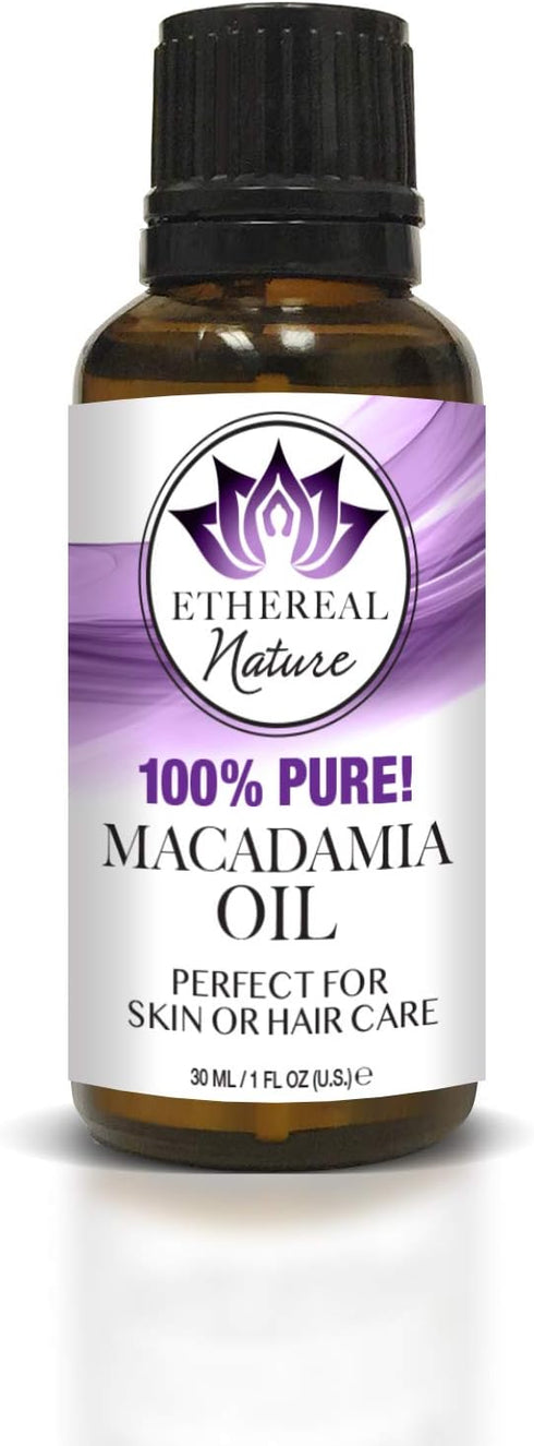 Ethereal Nature 100% Pure Oil, Macadamia, 1.01 Fluid Ounce...