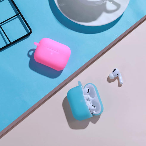 Silicone Case Cover Compatible with Apple AirPods Pro, Protective Soft Case with Carabiner for Airpods Pro 2...