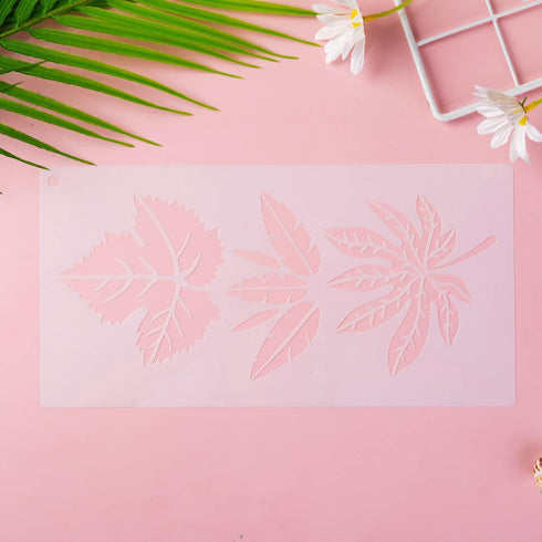 20 Pieces Leaf Stencils, Reusable Plant Stencils for Painting on Walls Doors Wood Furniture Home Decor(6X11.7 Inches)...