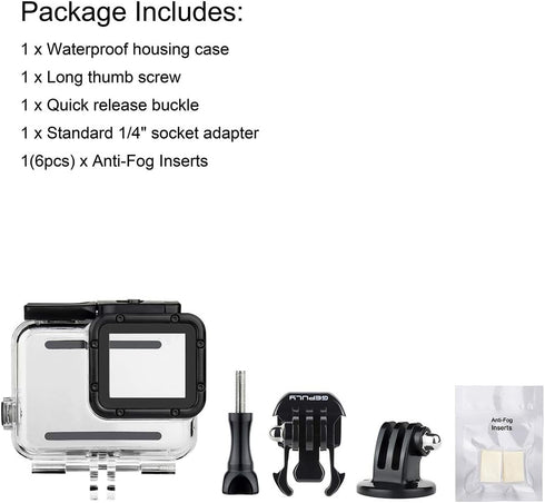 Waterproof Housing Case for GoPro Hero 7 Black, Hero 5 6 Black, Hero (2018) - 45M Underwater Protective Dive Housing Shell for GoPro Hero7 Hero6 H...