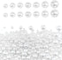 PH PandaHall 7 Sizes No Holes Pearls, 390pcs White Pearl Beads Undrilled Imitated Pearl Beads Faux Pearls for Vase Fillers, Wedding, Party, Home D...