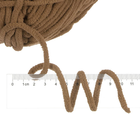 2Skeins Chenille Yarn Blanket Yarn 2x100g/7.1oz #6 Super Bulky Polyester Soft Knitting for Crochet Weaving Bag Scarf Hat, Brown......