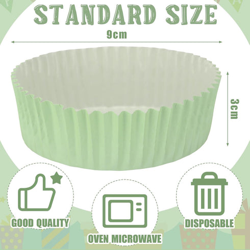 Uiifan 150 Pcs Disposable Round Cupcake Liners Paper Baking Cups Wrappers Cupcake Liners Paper Microwave Oven Safe Paper Bakeware Paper Mold for S...