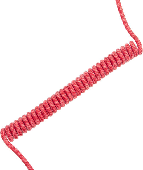 ASCENY Coiled & Double-Sleeved Mechanical Keyboard Cable, for Type-C Mechanical Keyboards (Red)...