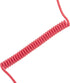 ASCENY Coiled & Double-Sleeved Mechanical Keyboard Cable, for Type-C Mechanical Keyboards (Red)...