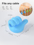 12Pcs Cable Clips, Fun Cord Holders, Silicone Thumb Wall Hooks, Cord Organizer for Desk Wall Car Nightstand, Cord Clips, Wire Holders, Phone USB C...