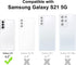 TENOC Phone Case for Samsung Galaxy S21 5G, Clear Case Non-Yellowing Protective Bumper Hard Back Cover...