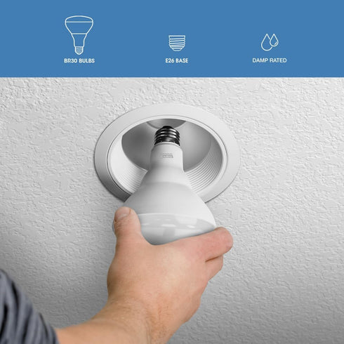 Feit Electric BR30 LED Light Bulb, 100W Equivalent, Dimmable, 1400 Lumens, E26 Standard Base, 5000K Daylight, 90 CRI, Flood Light Bulb for Recesse...