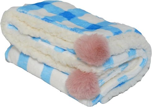 Dog Blanket for Small dogs, Soft Washable Double Sided Dog Blankets with Plaid Pattern, Cat Blankets for indoor Cats, Pet Cat Blankets for Couch P...