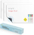Magnetic Whiteboard for Fridge, 3 Pack Small Magnetic Dry Erase Boards with 4 Markers & 1 Eraser, Reusable Blank Magnet White Board Sheets for Hom...