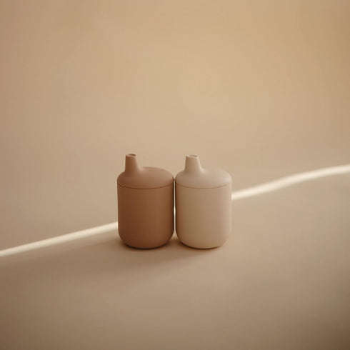 mushie 100% Silicone Baby Sippy Cup | 6 Months+ (Natural)...