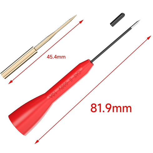 Goupchn Test Probe Set 2PCS 600V/10A Non-Destructive Back Probes and 2PCS Gold-Plated Precision Sharp Probes for 2mm Multimeter Leads Electrical T...