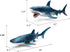 Gemini&Genius Sea Animal Great White Shark and Whale Shark Action Figure Set Soft Rubber Ocean Sea Animal Marine Animal Model Toys for Kids Swimmi...