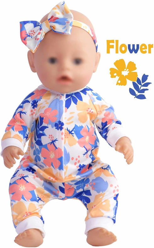 5 Sets Baby Doll Accessories Baby Doll Clothes and Headbands for 15 Inch Doll to 18 Inch Doll, 10 PCs in Total Doll Clothes and Accessories...