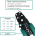 Wire Connectors Crimping Tool 22-10AWG Multifunctional Stripping Crimping Pliers with Stripper Cutter Terminal Crimper and Stripper Electrical Cri...