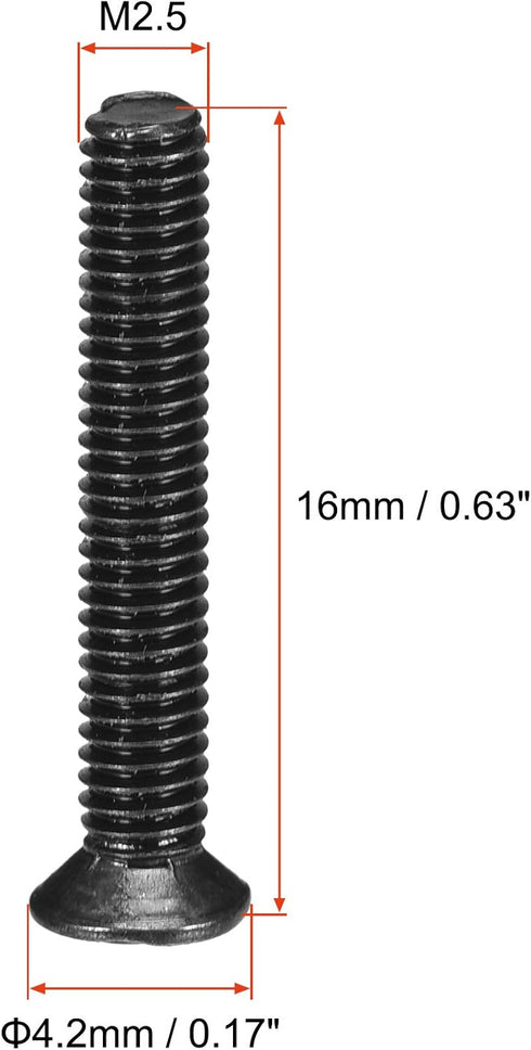 uxcell M2.5 x 16mm Phillips Screw Fasteners Black for Laptop PC TV Fan Switch 350pcs...