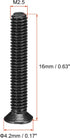 uxcell M2.5 x 16mm Phillips Screw Fasteners Black for Laptop PC TV Fan Switch 350pcs...