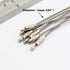 bayite Pack (100) Stainless Steel Wire Keychains Cable, Key Rings, Heavy Duty Luggage Tags Loops Tag Keepers 2mm Twist Barrel (Cable Length: 6 inc...