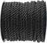 Black Satin Twisted Cord 5mm for Jewelry Making - 20 Yards Decorative Braided Polyester Twine Rope String - Shiny Thick Thread for Choker Cords an...