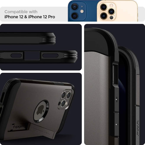 Spigen Tough Armor Designed for iPhone 12 Case (2020) / Designed for iPhone 12 Pro Case (2020). - Gunmetal...