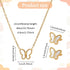 Gold Dianty Butterfly Pendant Necklace Earrings Set for Women Gold Chain Boho Beach Simple Necklace Stud Earrings Minimalist Charm Jewelry Cute Bu...