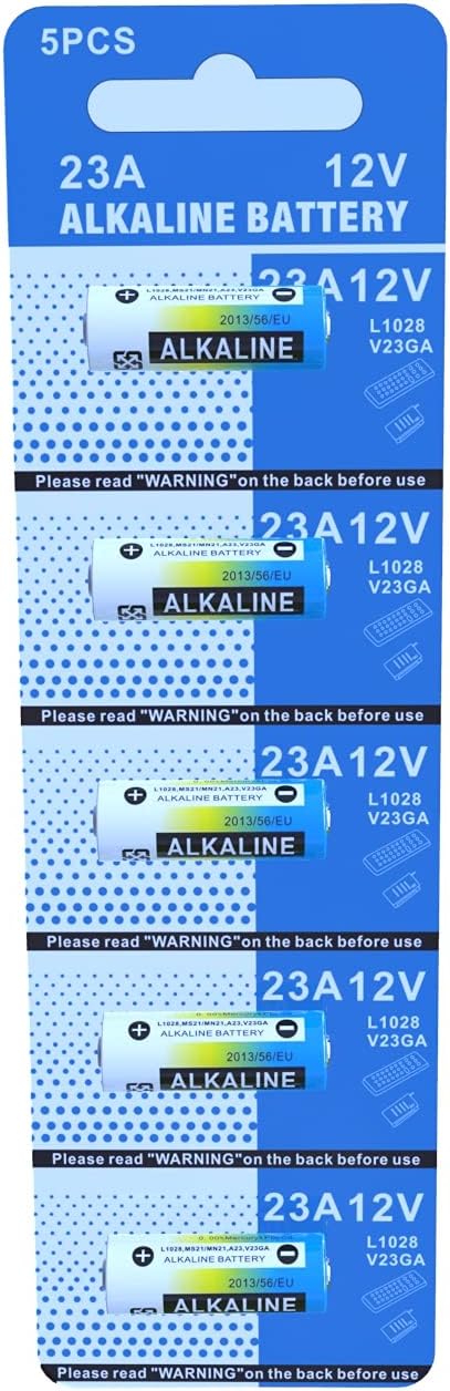 EX-ENEGY 23A A23 21/23 MN21 12V Alkaline Batteries 5 Pack for Garage Doors Opener Keyless Entry Doorbells and Alarm Remote...