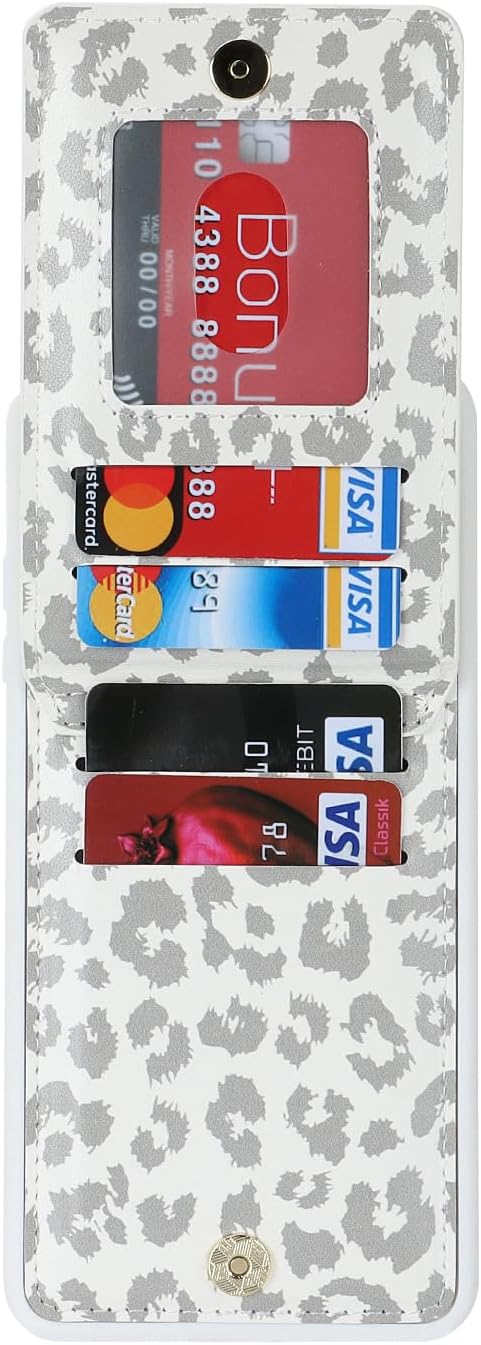 Samsung Galaxy A14 5G Case with Card Holder for Women, Samsung Galaxy A14 5G Phone Case Wallet with Credit Card with Ring Kickstand Zipper Shockpr...